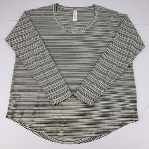 Athleta T-Shirt Women Small Cloudlight Stratus Top Striped Long Sleeve Pullover